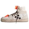 OFF WHITE Off Court 3.0 Distressed High Top Skateboard Shoes Men's White Orange OMIA065E20LEA0020303