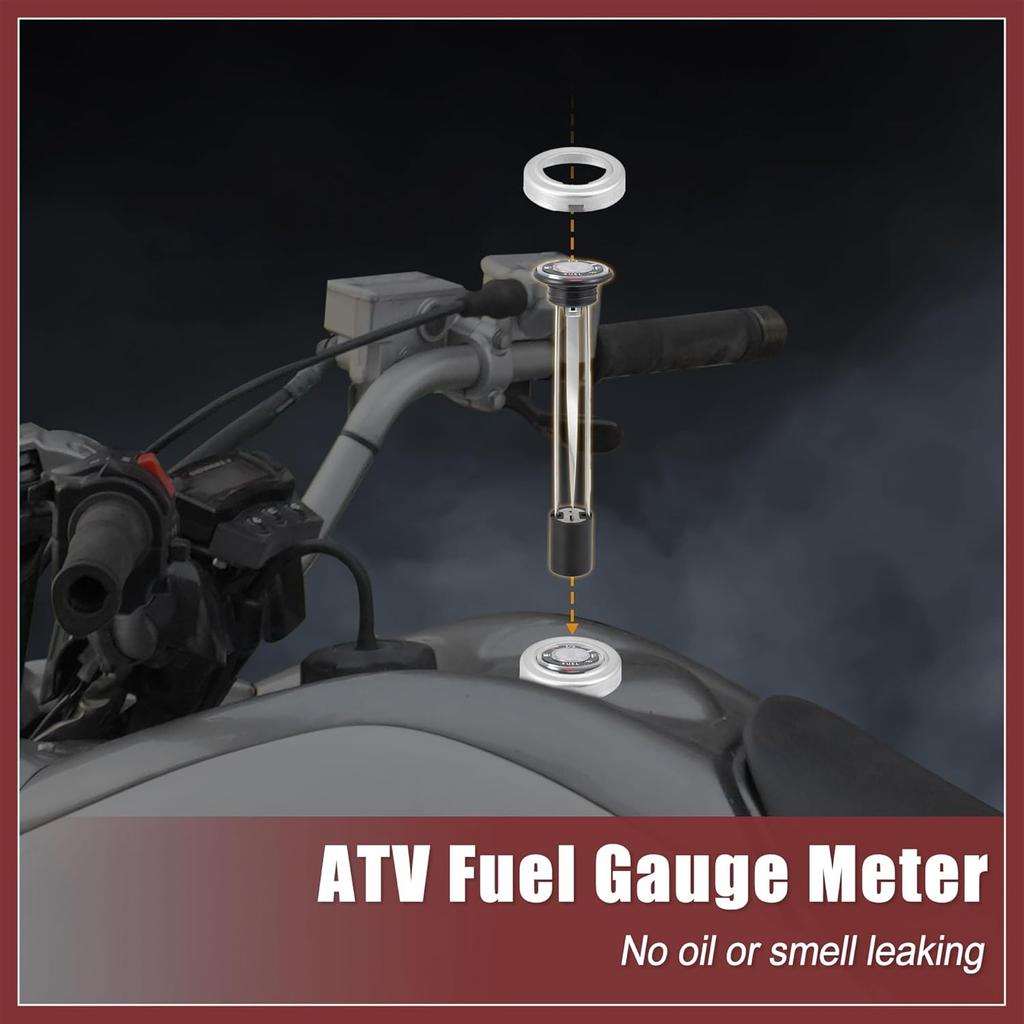 ATV Fuel Gas Tank Level Gauge Meter with Cap for Kawasaki Bayou 220 250 for Kawasaki Prairie 300 400 KVF Replace 52005-0735 52005-1121 Gas Tank Gauge