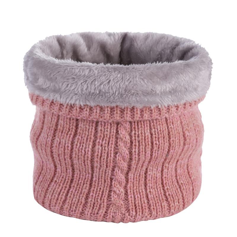 Autumn and Winter Double-layer Velvet Scarf Solid Color Outdoor Couple Riding Warm Neck Cover Neck Cover