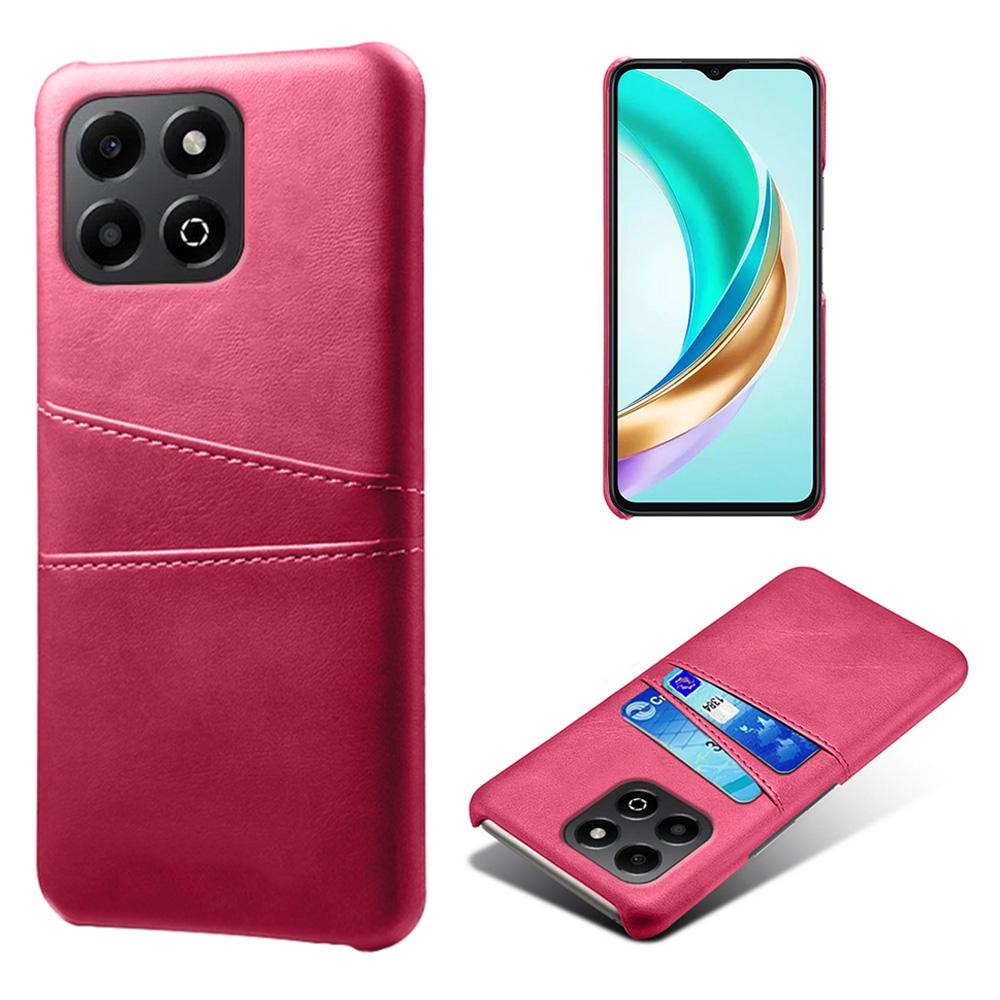 For Honor X6b 4G Case Dual Card Slots PU Leather+Hard PC Phone Cover