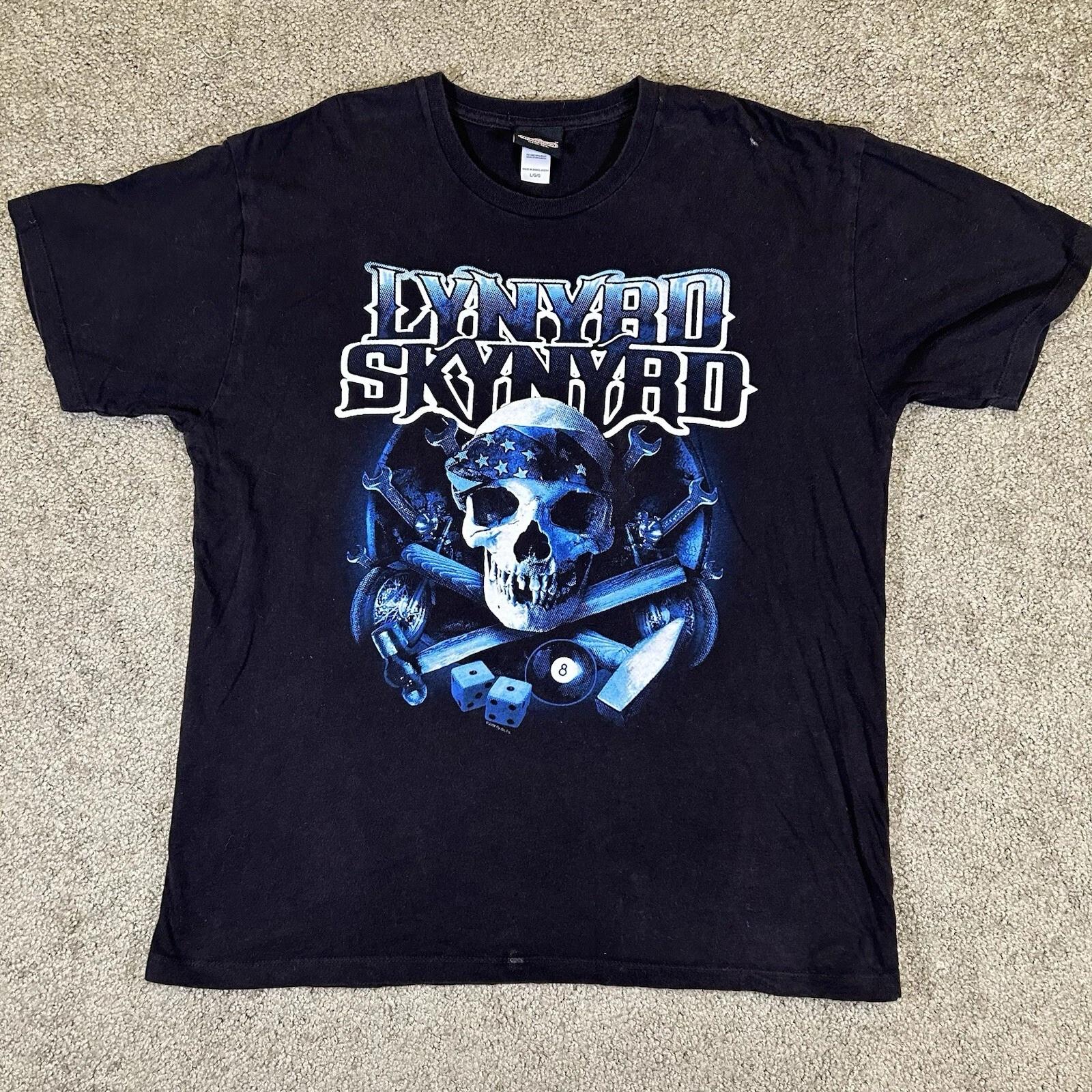 

Винтажная футболка группы Lynyrd Skynyrd Размер L Графика Winterland Череп и кости 4XL
