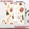 2pcs,Curtains Christmas Baubles Candy Canes Gifts (4) Chic Curtains Machine Washable Fabric Curtains Decorations For Home Use