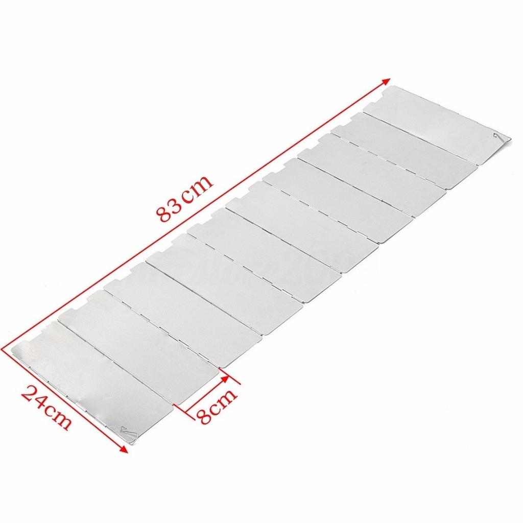 Outdoor 10 Platten Aluminium faltbar Camping Picknick Kochen Windschutz