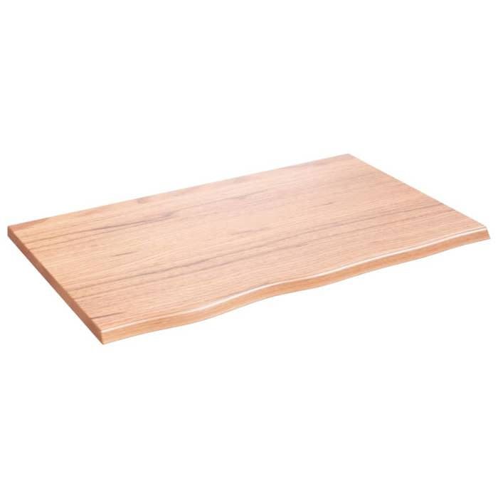 VidaXL Dessus de table marron clair 80x50x2 cm bois chêne traité 3156356