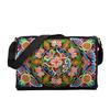 Flowers Embroidery Canvas Crossbody Bag for Women Messenger Bag Cellphone Pouch Purse Women's Small Shoulder Bags Crossbody Satchel