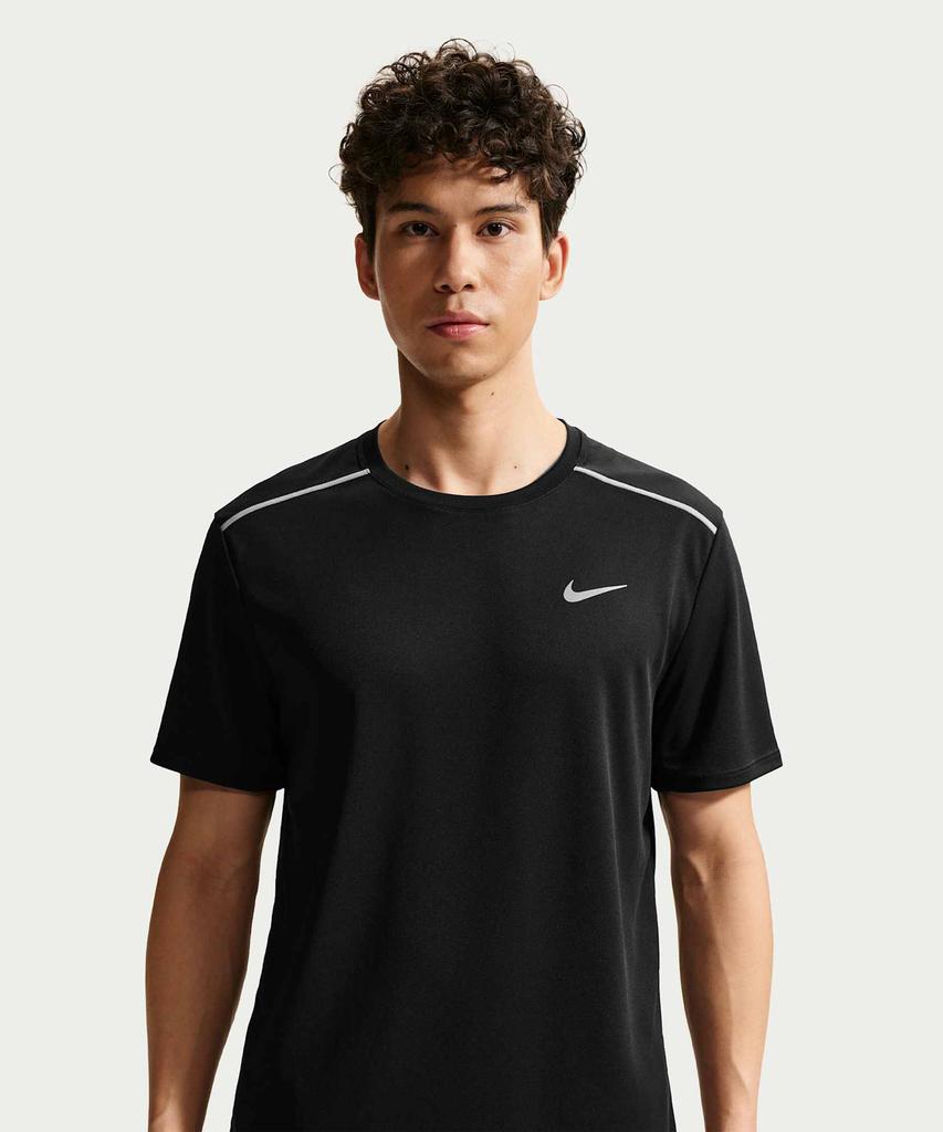 Nike Miler Dry-Fit Uv Protection Short Sleeve Running Top M - Black / If2083-010