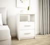 Bedside Table 2So White 40Cm Drawers Chest Of Drawers Shelf