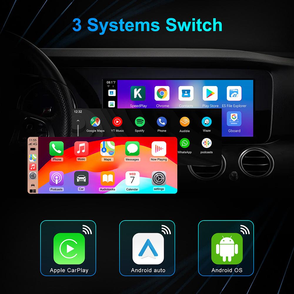8GB 128GB New Android 13 Smart CarPlay Ai Box Wired To Wireless CarPlay Wireless Android Auto For Netflix For YouTube GPS 5GWiFi