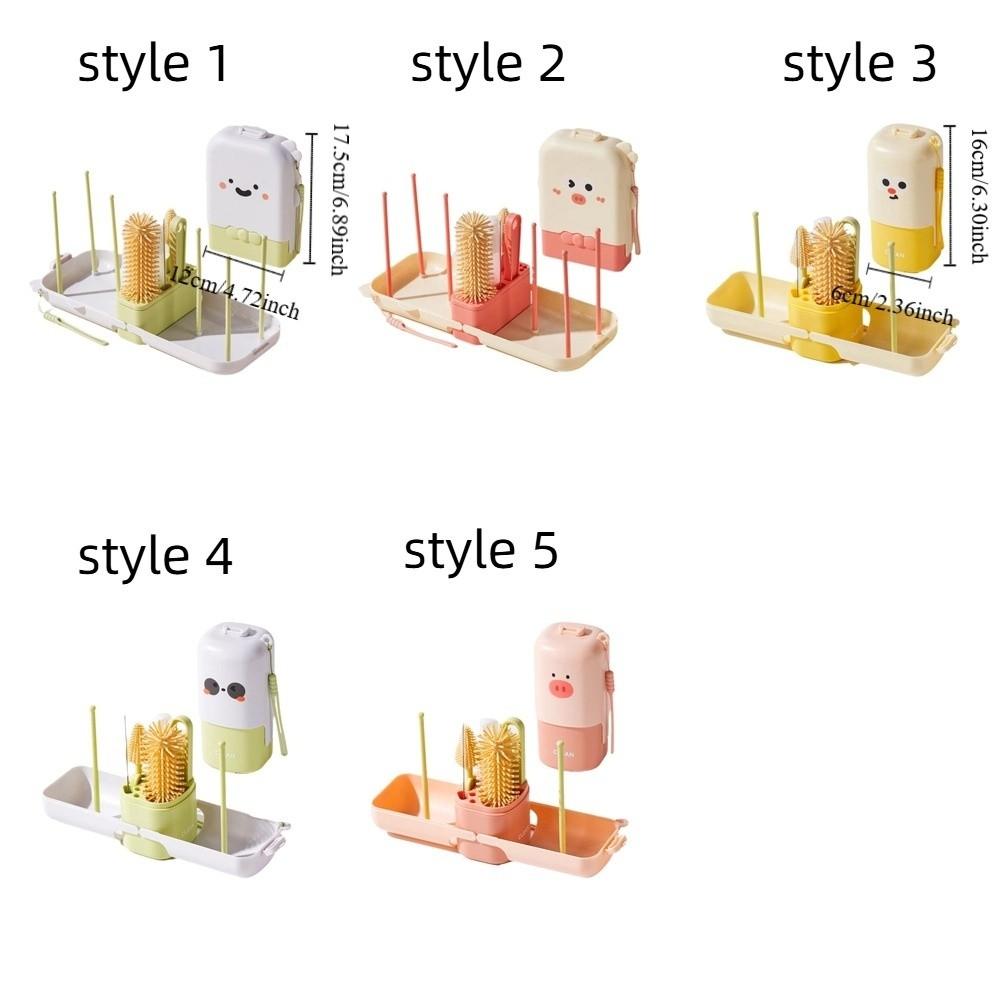 Soft Bristles Baby Bottle Brush Set Silicone Feeding Bottle Cleaners  Newborn Care