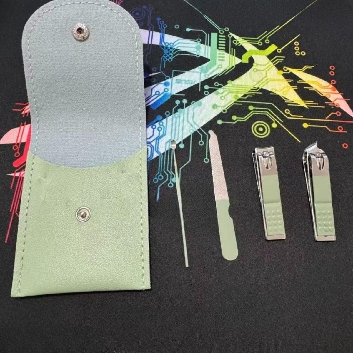 

Durable Stainless Steel Professional Nail Clipper Set with Storage Case, Compact Design Perfect Gift for Family Friends світло-зелений колір