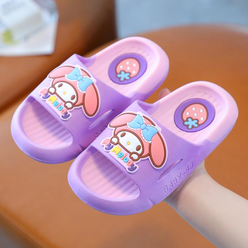 Kuromi Girls' Non-Slip Slippers - Parent-Child Cartoon Style for Family