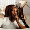 Bob Marley Reggae Legend Blanket Warmthful Decor Great For Picnics Chair Sofa For All Occasions Digital Print Ideal Gift For Birthday Valentine'S Day