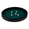 Dice Tray - ENGELHART - 34 Cm - Black Faux Leather - Green Felt - High Edges