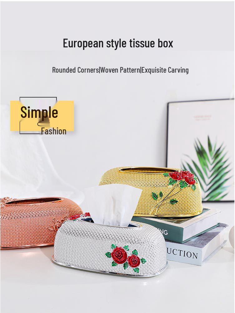 High-End Acrylic Waterproof Tissue Box for Living Room, Office, or Dining Table