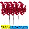 60/1 Stück Weihnachten Rote Beeren Zweige Künstliche Stechpalmenbeeren Staubgefäße Pflanzen Blumen Kranz Ornamente Weihnachtsbaum Party Hausdekoration