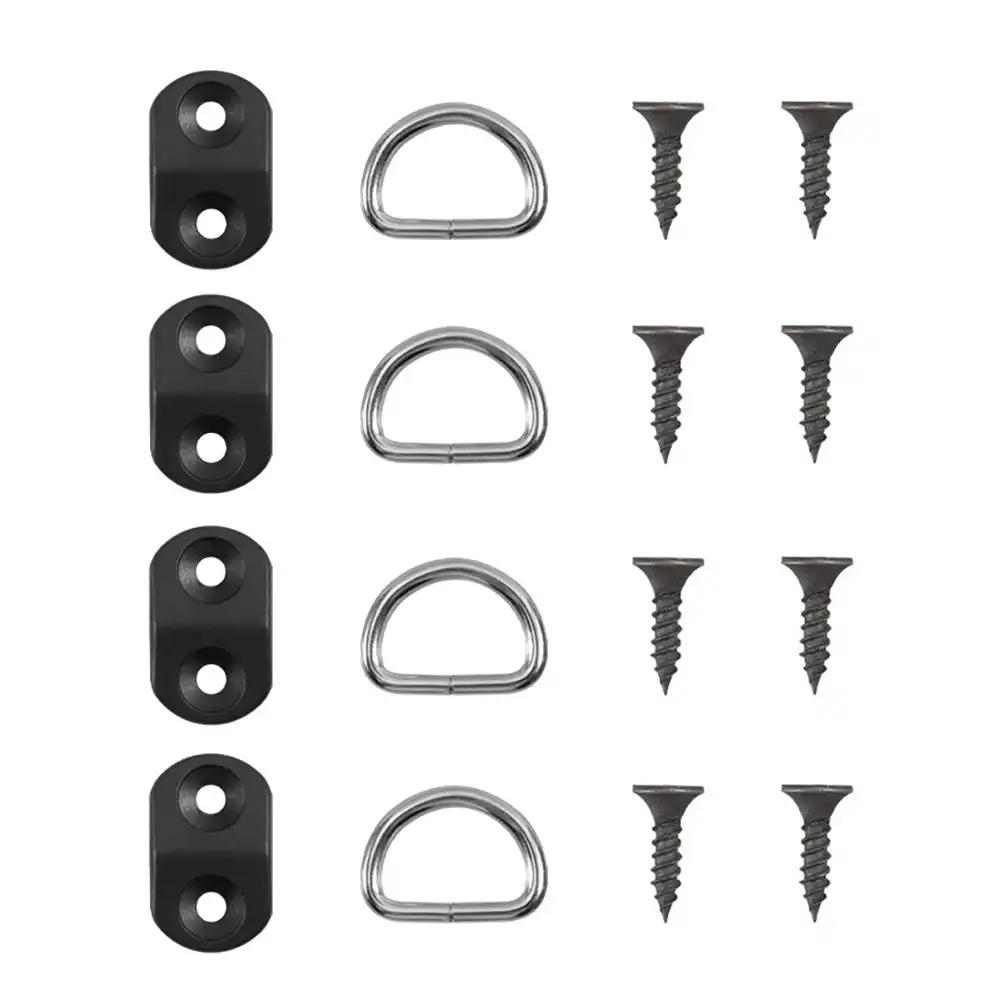 

4 комплекта, аксессуары для напольных крючков для багажника, напольная сетка для багажника, крепежный крючок, кольцевая петля, комплект для крепления сетки для плоского экрана