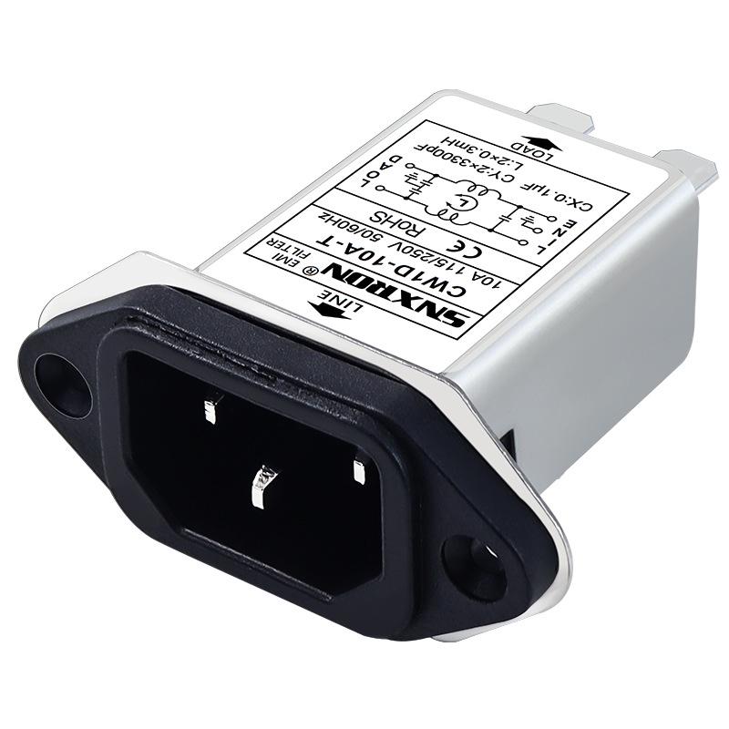 Anti-Interference IEC Socket Power Filter for EMI in Audio Amplifiers, Cars, 220V