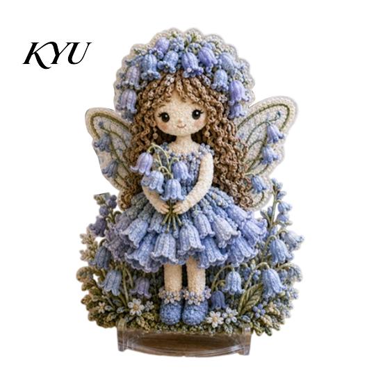 Einzigartiges Weihnachtsgeschenk für Sie Blumenfee Stoff-Poke-Art-Set, 3D-Puppe Stanzen Bastelbedarf Anfänger Nadelstickerei Bastelset Erwachsene,