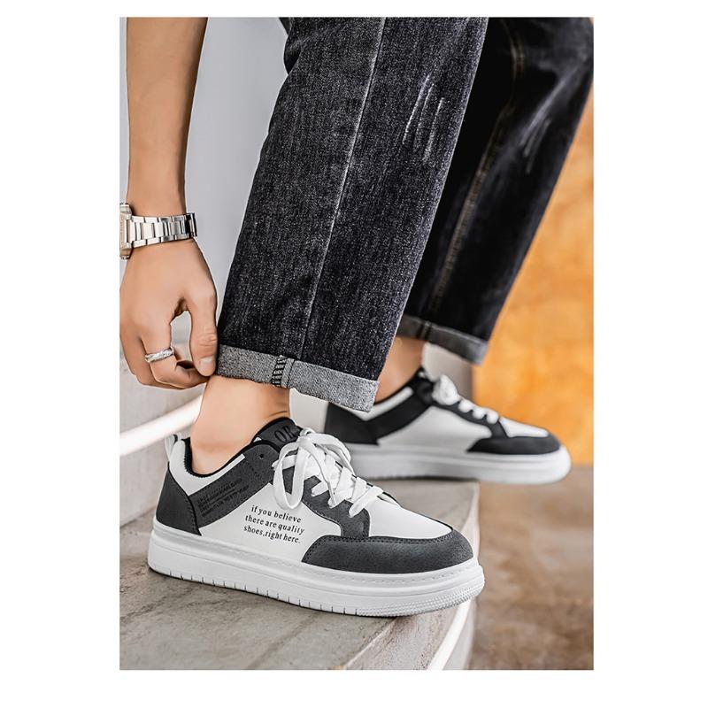 Men S Breathable Casual White Sneakers Trendy Versatile Sports Board Shoes