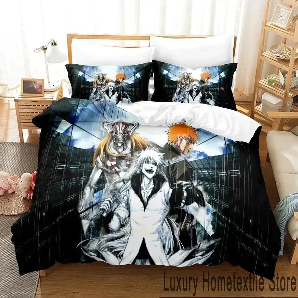 Anime Bleach Kurosaki Ichigo Bettwäsche Set Bettbezug Bettset Steppdecke Bezug Kissenbezug Bettdecke King Queen Größe Jungen Erwachsene Bettwäsche