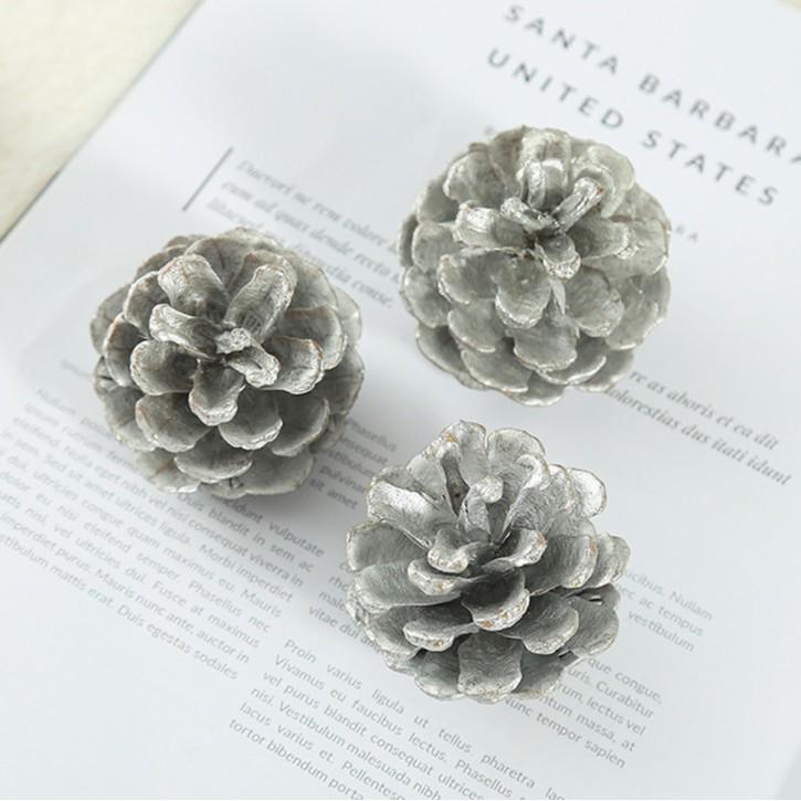 Gold & Silber Tannenzapfen Weihnachtsschmuck: Heimdekoration & Trockenblumenausstellung