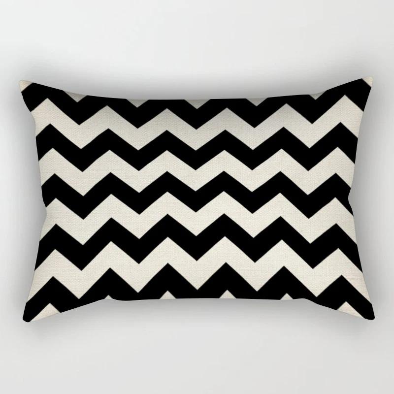 Geometric Black Pillowcase Living Room Sofa Cushion Cover Pillowcase Waist Home Decoration