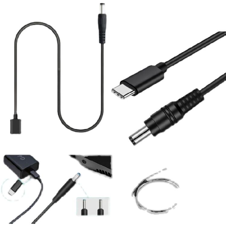 100W Laptop Charger Cable for DC 5.5x2.1mm to Type C Laptop Power Adapter Connec