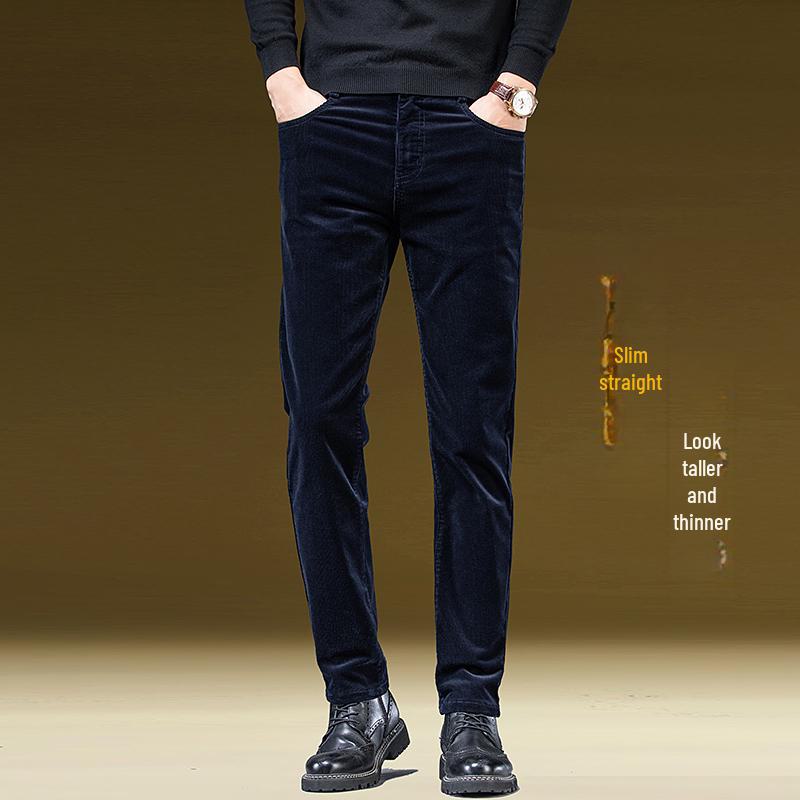 Pánské 2025 Slim Fit Manšestrové Ležérní Business Kalhoty