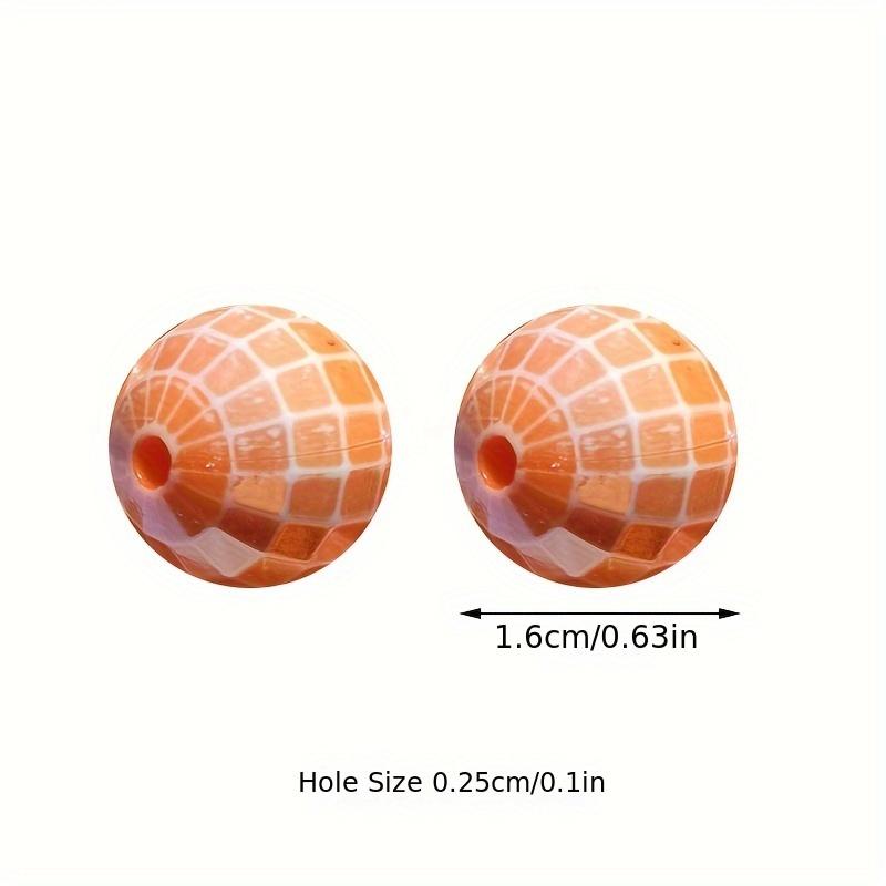 10Pcs 16Mm Earth Shaped Round Beads Disco Ball Beads For Jewelry Making Diy Necklace Earrings Phone Chain Beaded Pen Accessories