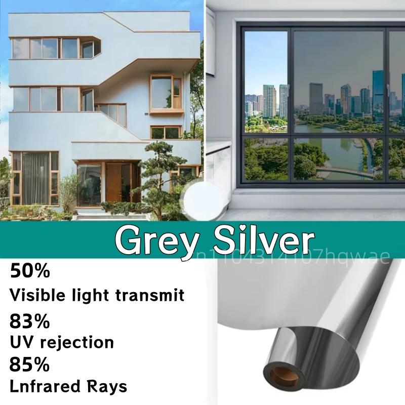 Window Privacy Tint Films One Way Anti Look Mirror Self-adhesive Films Sun Blocking Anti UV Glass Window Sticker Home Decoration