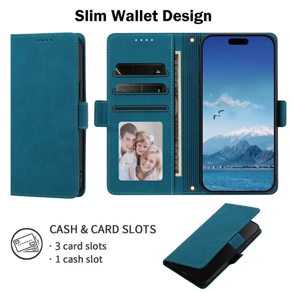 Leather Wallet Flip Case For Tecno Spark 40 40C 30 20 20C 10 10C 9 9T 7 7T 7P 5 6 8C 6 go Pro + Air Magic Magnetic Closure Cover