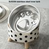 Slow Eating Bowl for Cats Elevated Cat Bowl, Removable Stainless Steel Inner Feeder Pet with Non-slip Stand Small Dogs Neck Protection