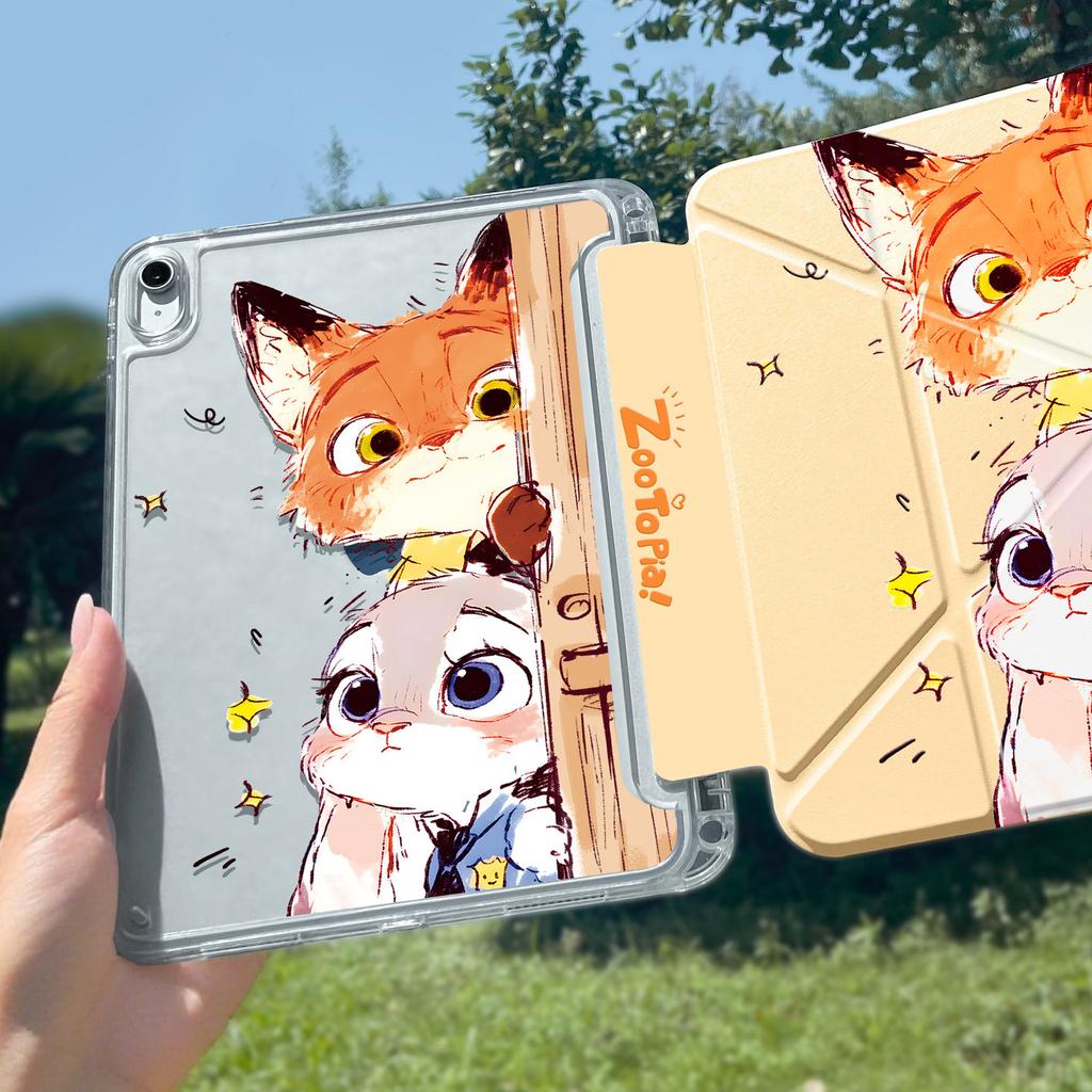 Fox rabbit flat protective cover for ipadair8/7 shell pro acrylic 3y fold 11th generation 13 inches