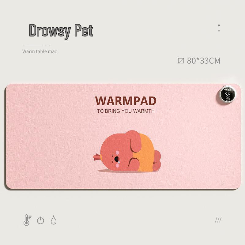 Electric Heated Mouse Pad - Winter Warm Desk Mat for Office and Study
