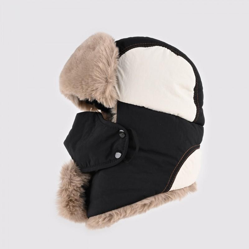 Color-Block Winter Warm Beanie Hat With Neck Cover Men Women Cycling Windproof Outdoor Use