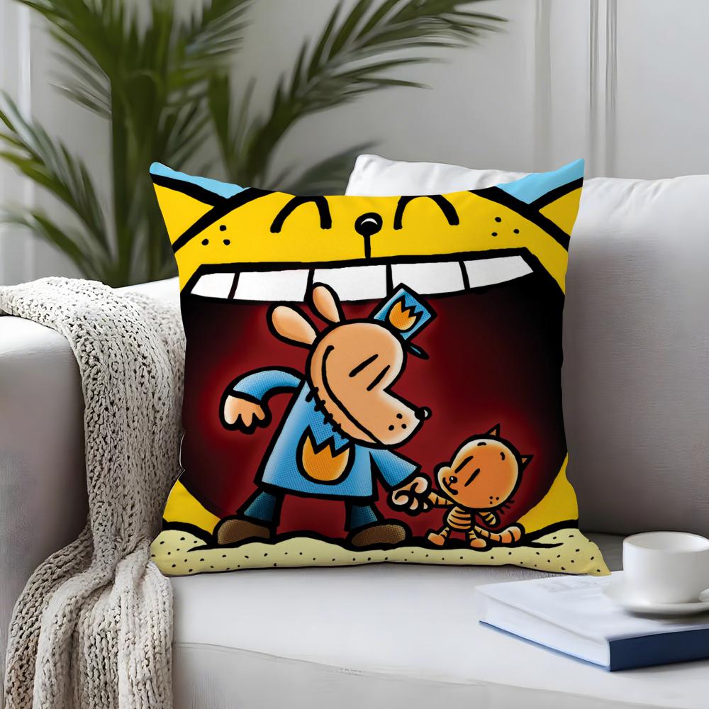 1PC Anime DDogmans Cushion Cover Plush Fabric Soft DoubleSided Printed Sofa Warm Winter Home Child Gift Pillow Case