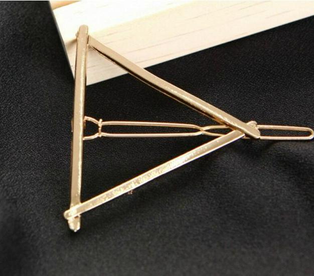 A028 Triangle Moon Circle Geometric Hair Clip - European & American Style Hair Accessories