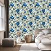 Beautiful Blue Flowers Wallpaper for Living Room and Bedroom 50x1000