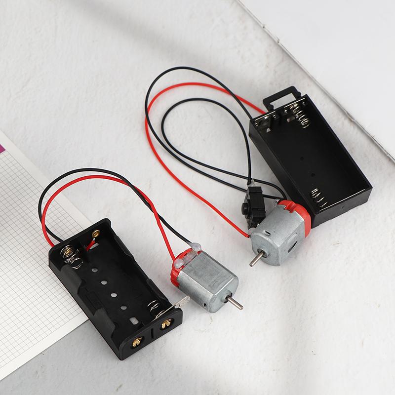 130 Motor Kit With 2X Battery Storage Case And Switch 16500 Rpm Mini Student Diy Electronic Motor Circuit Models Kit