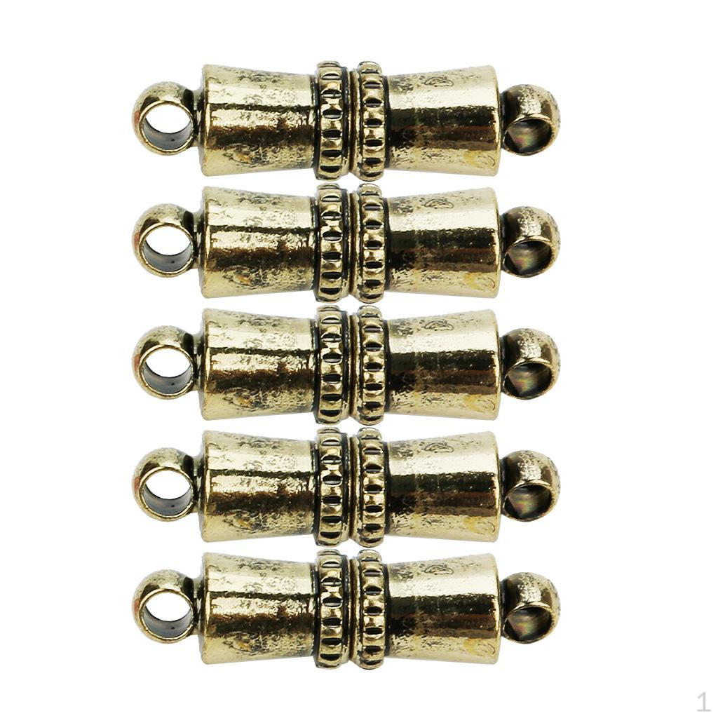 5 Piece Vintage Brass Magnetic Clasps Hooks Connector Jewelry Making Findings for DIY Necklace