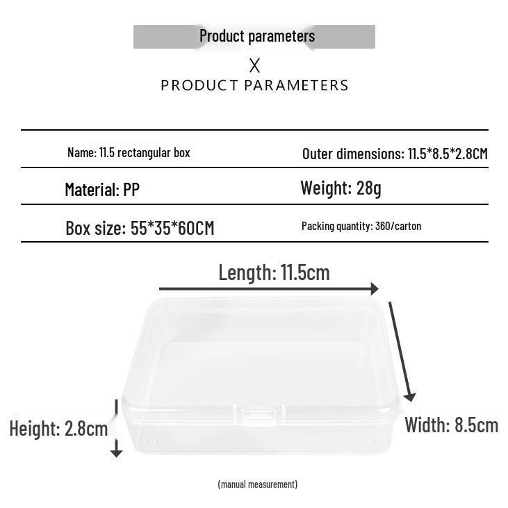 Cutie de depozitare și afișare pentru feronerie din plastic transparent