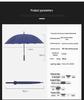 Long-Handled 24-Rib Large Double Umbrella, Reinforced & Thickened for Business, Custom Logo Available, Golf-Style Men's Umbrella