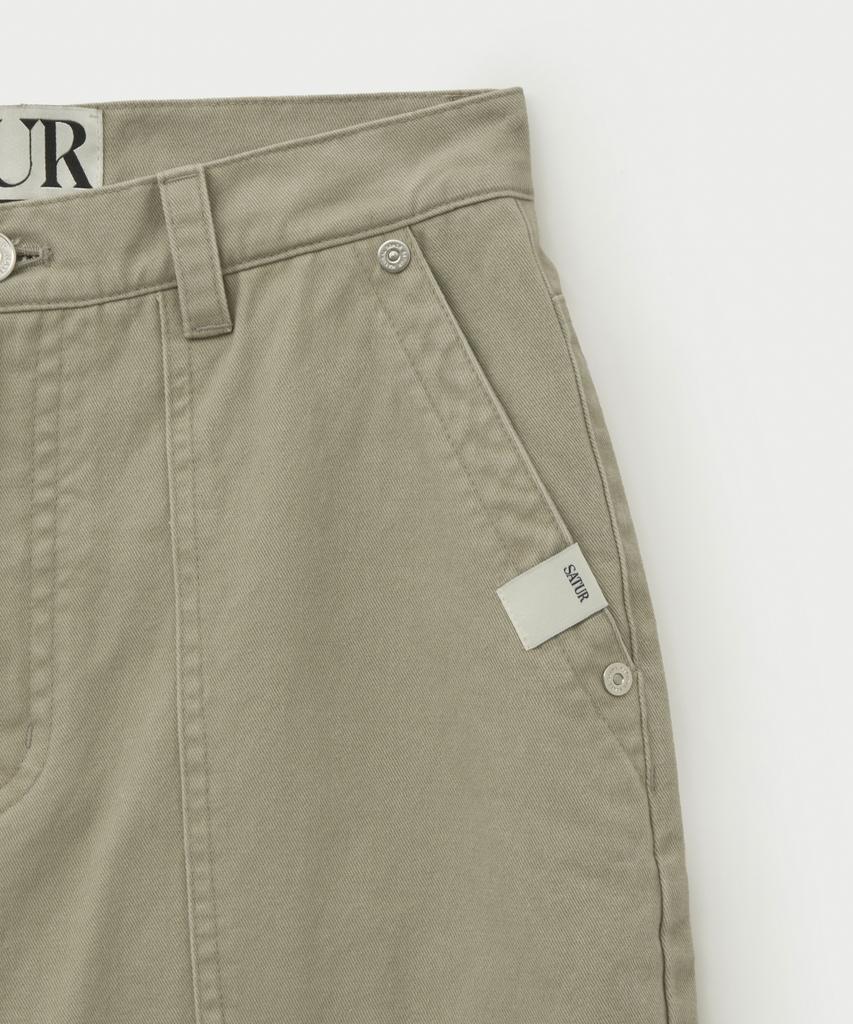 Seteo (W) Dyed Semi-Wide Fatigue Pants Light Beige