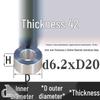 Außen-Ø 20mm Aluminiumlegierung Flache Unterlegscheibe Abstandshalter mit M6/M8/M10/M12 Innenloch - Metallwellenbuchse Isoliersäule.
