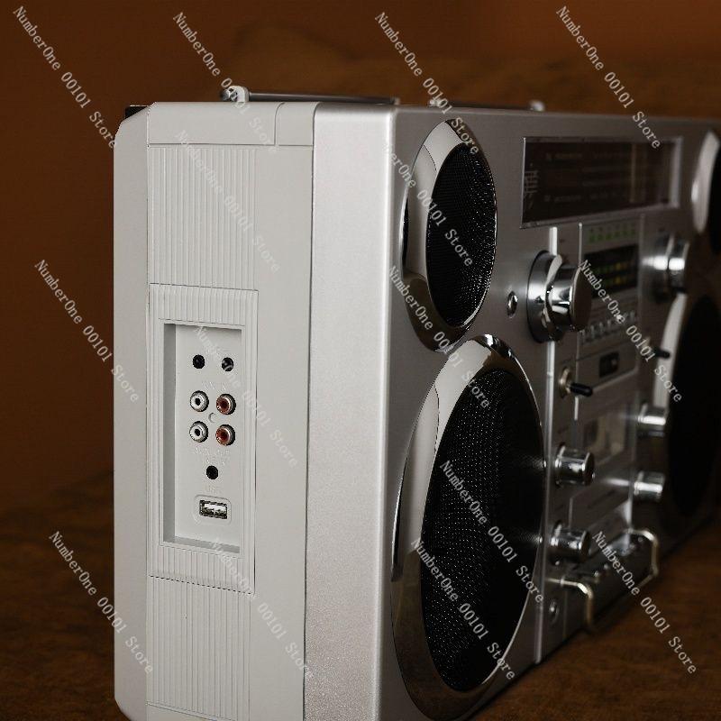 Retro Tape Recorder Radio CD Player Bluetooth Speaker Multi-Function High Power Portable Outdoor Sound System