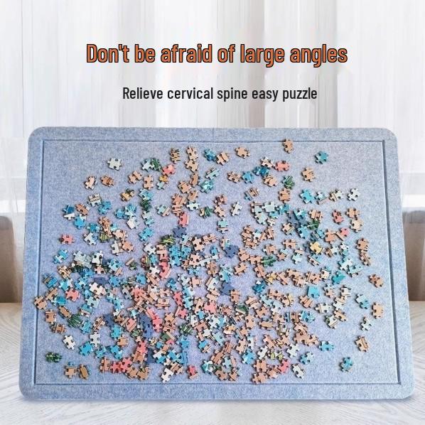 Jigsaw Puzzle Felt Board - 1000-Piece Foldable, Thickened, Handmade Mat