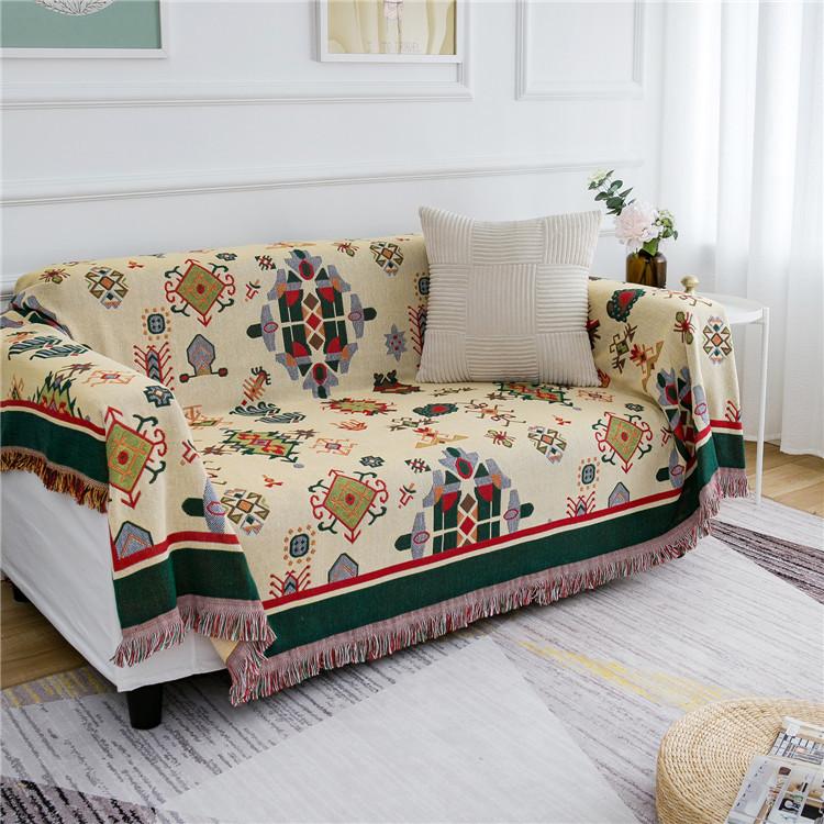 Thickened and Minimalist Double-sided Fabric Sofa Blanket, Sofa Towel, Light Luxury Tea Table Cloth, Household Exposed Camping Blanket, Bed Tail Towel