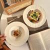 LISM White Ceramic 9.5-inch Salad Soup Bowl