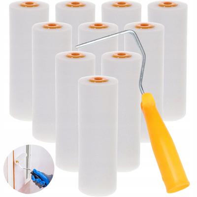 Set of 10 Cm Polyurethane Paint Rollers with Handle
