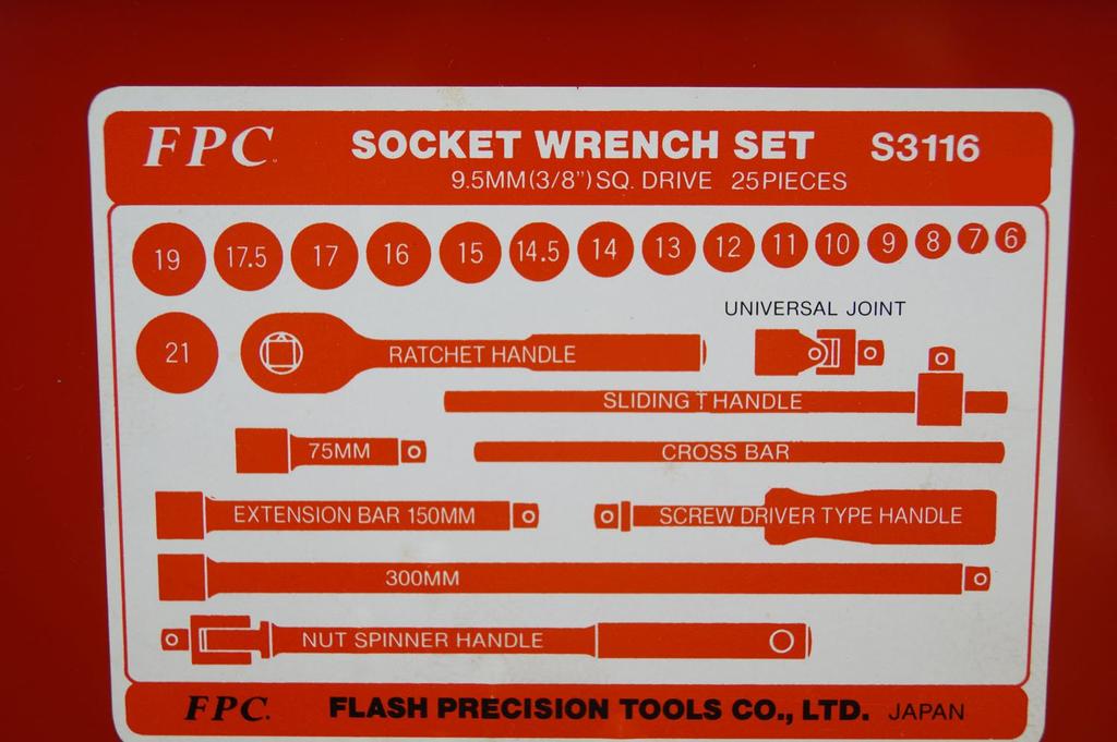 FPC Socket Wrench Set 6P S-3116